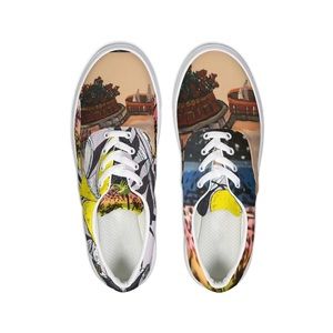 Designer Custom Made Lace Up Canvas Shoes